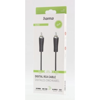 Hama 00205098 câble audio 1,5 m RCA Noir