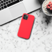 Coque antichoc en gel de silicone doux pour Apple iPhone 12 Pro Max, Rouge Ardent