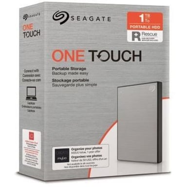 SEAGATE - Disco duro externo - One Touch HDD - 1Tb - USB 3.0 - Gris (STKB1000401)
