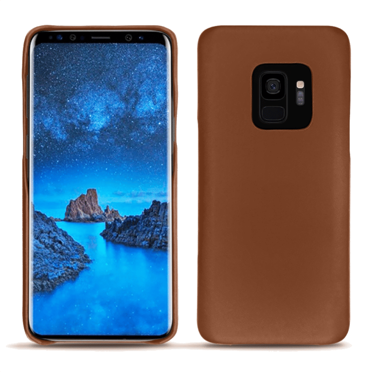 Coque cuir Samsung Galaxy S9 - Coque arrièreMarron
