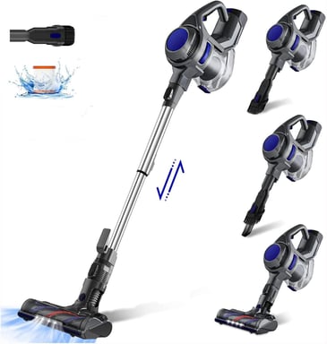 Aspirateur Balai sans Fil 4 en 1 600W bleu noir Vendos85
