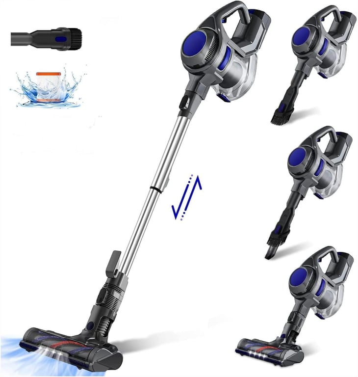 Aspirateur Balai Sans Fil Vendos85 4-en-1 – 600W, Filtration Avancée