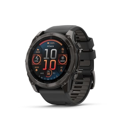 Garmin Fenix 8 3,56 cm (1.4'') AMOLED 51 mm Numérique 454 x 454 pixels Écran tactile Titane Wifi GPS (satellite)