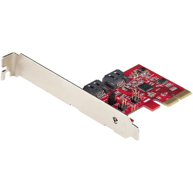 StarTech.com Carte PCI Express SATA 2 ports - Carte Contrôleur PCIe SATA - 6Gbps - ASM1166 SATA-Raid - Convertisseur PCI Express 2.0 vers SATA - Connecteurs SATA Empilés - Carte d'Extension SATA - Neuf