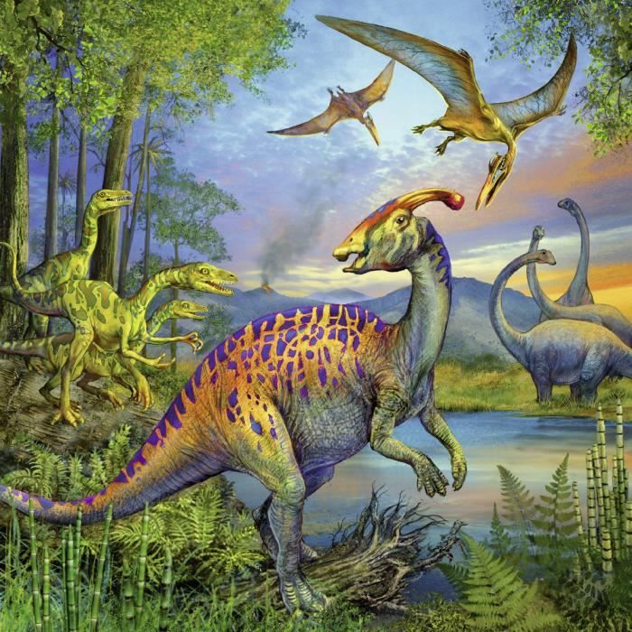 Puzzle 3 x 49 pièces : La fascination des dinosaures Ravensburger France - vue 3