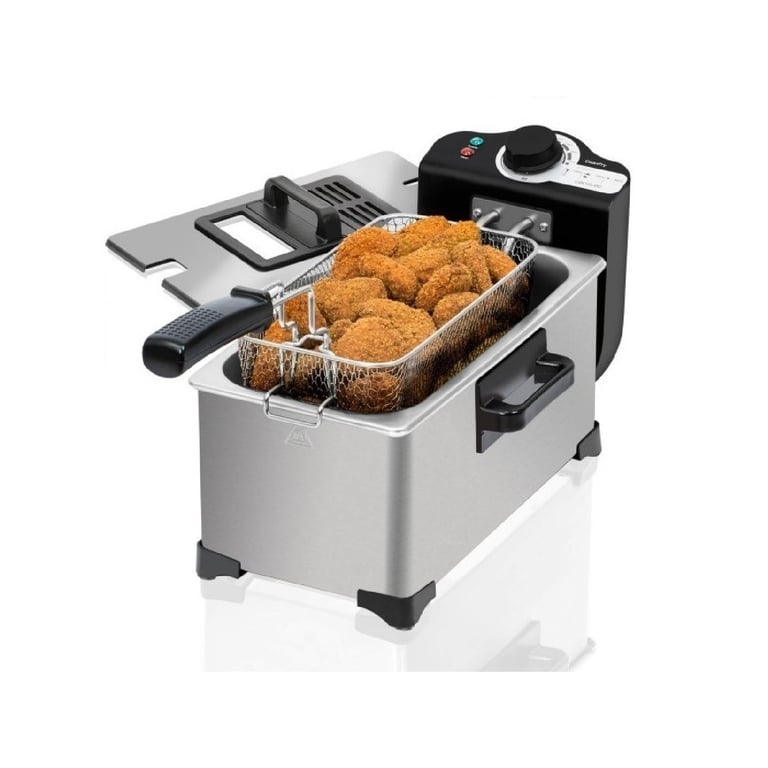 CECOTEC Friteuse &eacute;lectrique  CleanFry Full Inox Acier. 3L, 2000 W 
