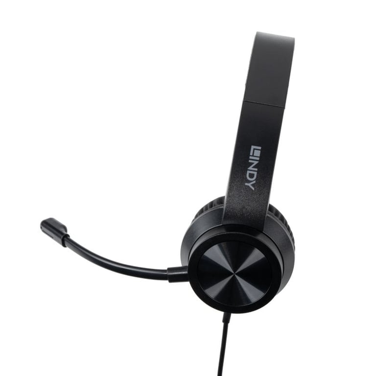 Casque de Bureau Lindy – Filaire, USB-C, Microphone Intégré - vue 3