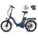 Bicicletta elettrica SAMEBIKE CY20 FT - motore 350W batteria 36V13AH autonomia 35KM freni a disco meccanici - Blu scuro