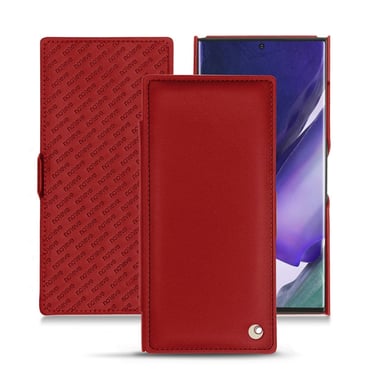 Housse cuir Samsung Galaxy Note20 Ultra - Rabat horizontal - Rouge - Cuir lisse