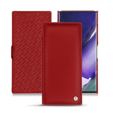 Housse cuir Samsung Galaxy Note20 Ultra -  - Rouge - Cuir lisse