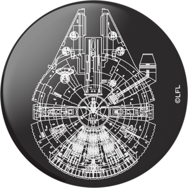 PopSockets Grip Aluminum Millennium Falcon