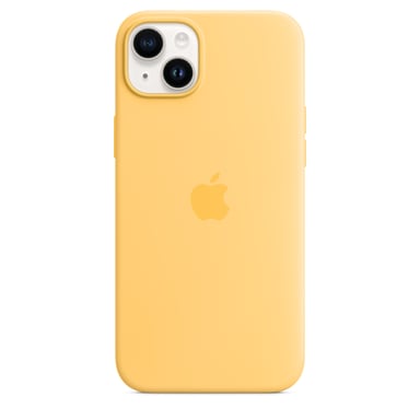 Coque en silicone avec MagSafe pour iPhone 14 Plus Soleil pâle