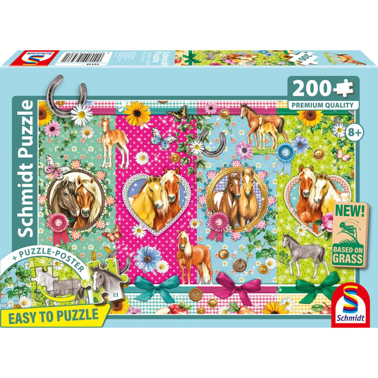 56538 Puzzle enfant 200 pièces Chevaux 43 x 29 cm paysage - vue 8
