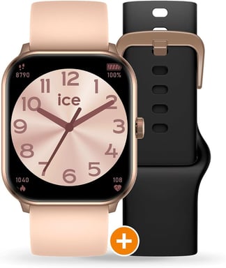Ice Watch Smart One 38 mm, oro rosa con brazalete adicional rosa negro