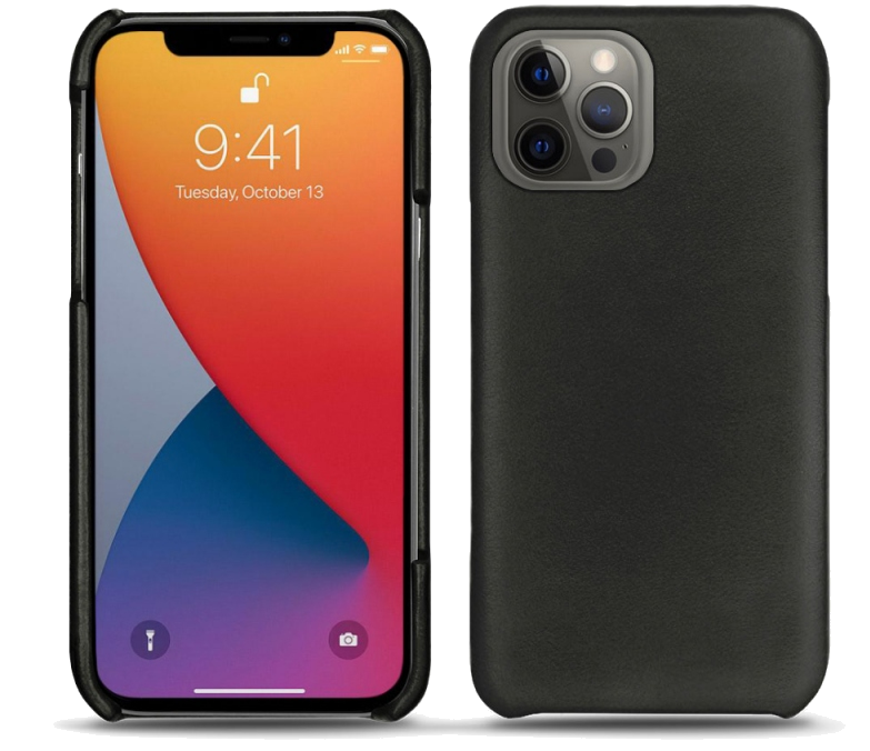 Coque cuir Apple iPhone 13 Pro Max - Coque arrièreNoir