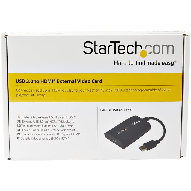 StarTech.com Adaptateur écrans USB 3.0 vers HDMI Mac et PC Certifié DisplayLink - vue 3