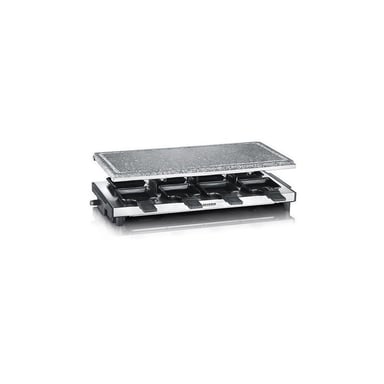 Raclette-grill Severin RG2374 avec pierre naturelle 8 personnes 1500 W Inox