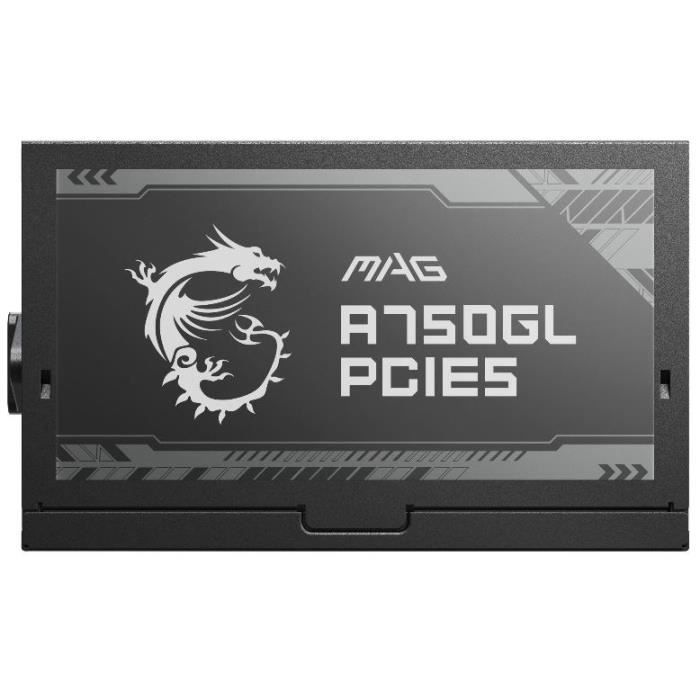 MSI Alimentation PC MAG A750GL PCIE5 - 750W 80+ Gold Modulaire - Neuf