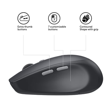 Ratón inalámbrico Logitech M590 (negro)