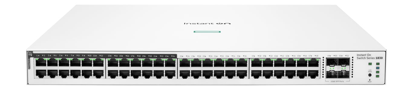 HPE Networking Instant On 1830 48G 24p 4 PoE 4SFP JL815A - vue 3
