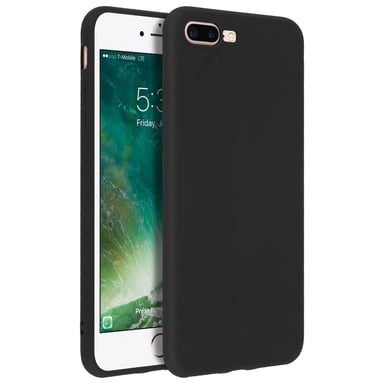 Forcell Coque iPhone 7 Plus , iPhone 8 Plus Coque Soft Touch Silicone Gel - Noir