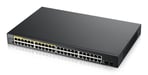 Zyxel GS1900-48HPv2 Géré L2 Gigabit Ethernet (10/100/1000) Connexion Ethernet, supportant l'alimentation via ce port (PoE) Noir