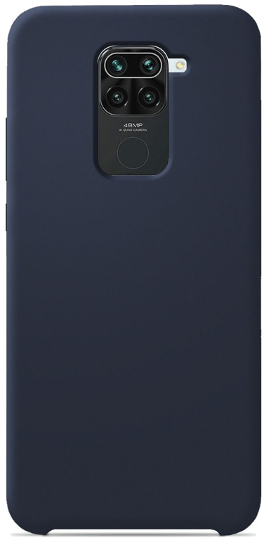 Coque silicone unie compatible Soft Touch Bleu nuit Xiaomi Redmi Note 9