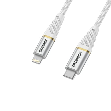 OtterBox Premium USB C-Lightning Cable 1M USB-PD, Cloud Sky White