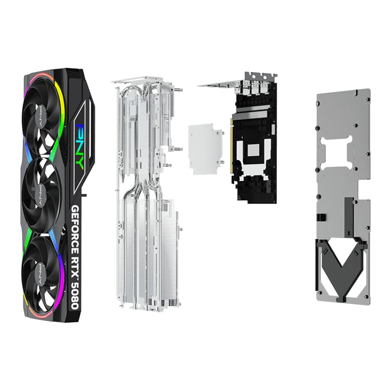 Carte graphique PNY GeForce RTX 5080 ARGB Overclockée PCIe 5.0 VCG508016TFXXPB1 O - vue 4