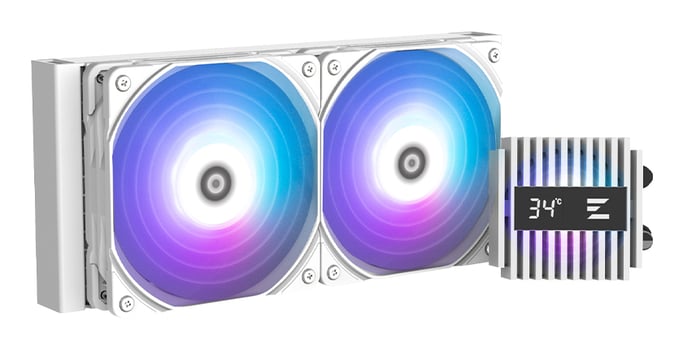 Zalman ALPHA2 A24 WHITE système de refroidissement d'ordinateur Processeur Refroidisseur de liquide tout-en-un 12 cm Blanc
