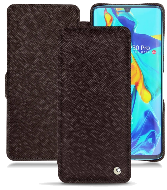Housse cuir Huawei P30 Pro - Rabat horizontalMarron