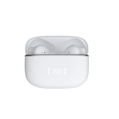 Écouteurs TWS sans fil Bluetooth 5.3 ANC ENC Affichage Digital Son Immersif Blanc