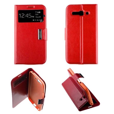 Etui Folio compatible Rouge Alcatel One Touch Pop C9