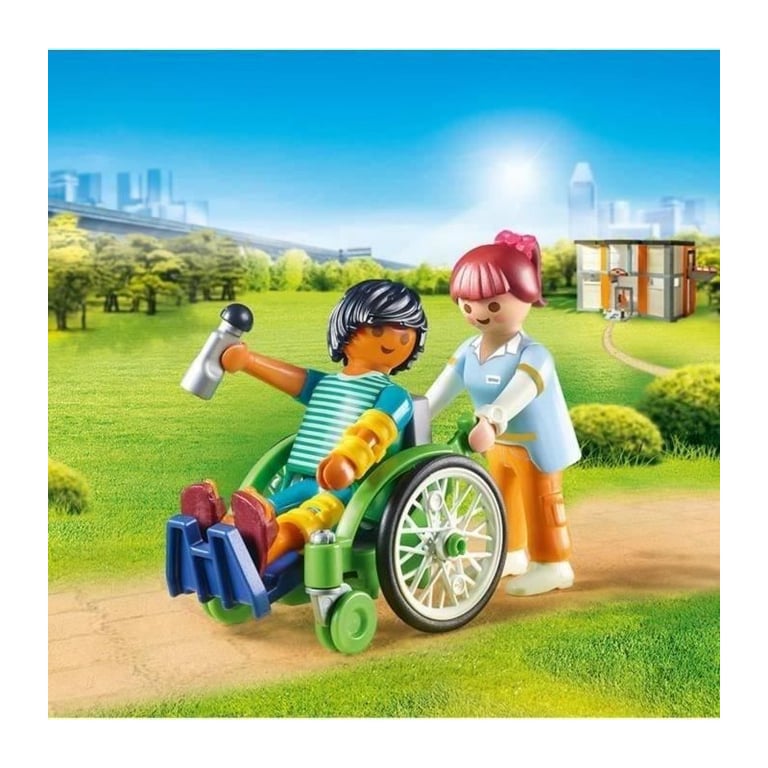 Playmobil 70193 Patient Fauteuil Roulant - vue 3