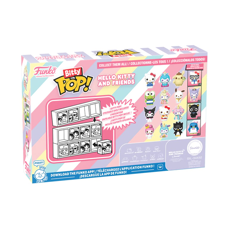 Pack de 4 figurines Funko Bitty Pop Hello Kitty Sanrio - vue 3