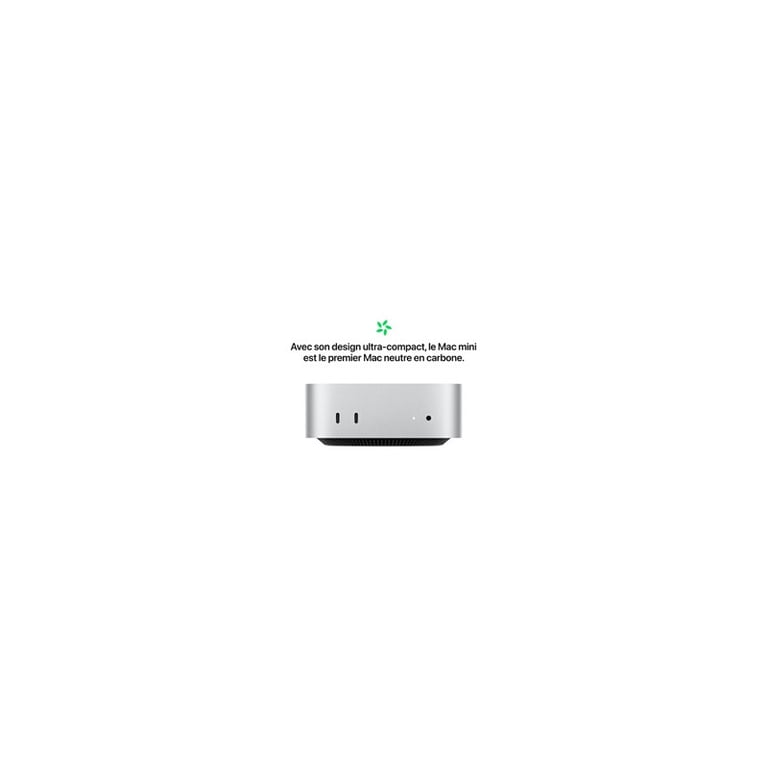 Mac Mini M4 (2024), 256 Go 10 cœurs 16 Go Apple GPU 10, Argent - Neuf