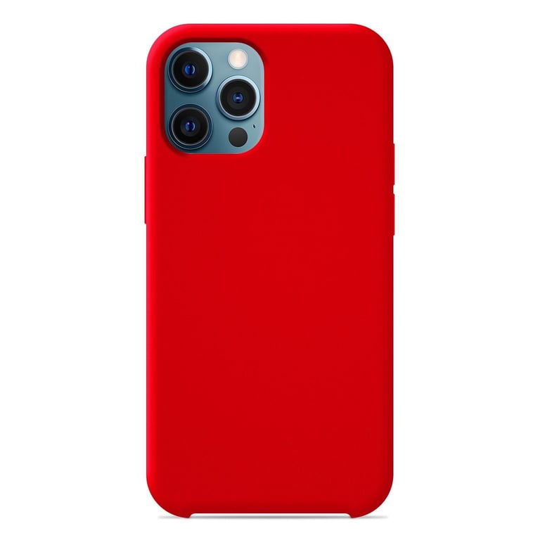 Coque silicone unie Soft Touch Rouge compatible Apple iPhone 12 Pro Max -  1001 coques
