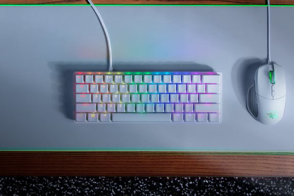 Razer Huntsman Mini teclado Juego USB QWERTY Inglés Blanco
