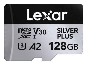 Lexar Professional SILVER PLUS 128 GB MicroSDXC UHS-I (128GB Lexar High-Performance Silver Plus microSDXC Card)