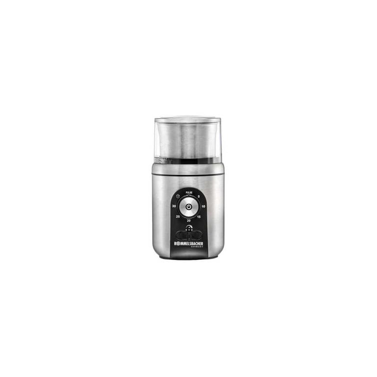 Moulin électrique Rommelsbacher EGK 250 compact minuterie PULSE acier inoxydable Neuf