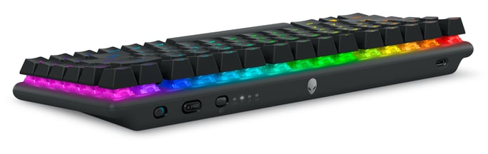 Alienware Pro Wireless Gaming Keyboard clavier USB + RF Wireless + Bluetooth Noir