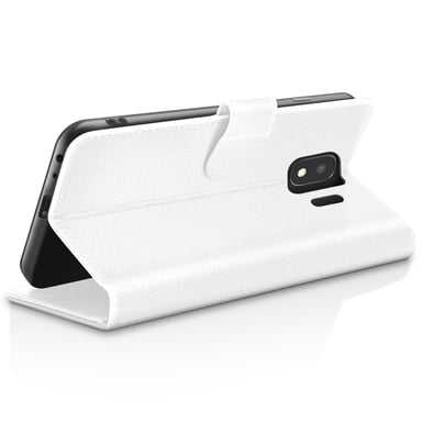 Custodia a portafoglio per Samsung J4 con supporto e linguetta magnetica