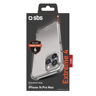 SBS Extreme X4 guscio protettivo per telefoni cellulari 17 cm (6,7'') Cover trasparente