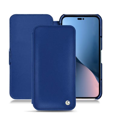 Housse cuir Apple iPhone 14 Plus - Rabat horizontal - Bleu océan ( Nappa - Pantone #003da5 ) - NOREVE