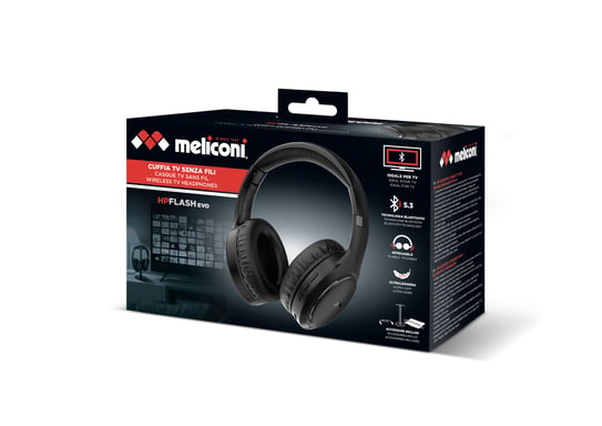 Meliconi Hp Flash Evo Casque Avec fil &sans fil Arceau Musique Bluetooth Noir