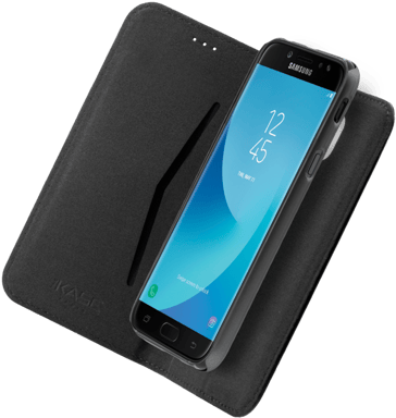Custodia magnetica sottile 2 in 1 e guscio per Samsung Galaxy J7 (2017), nero (v. EU/Asia - J730F/DS & J730FM/DS)