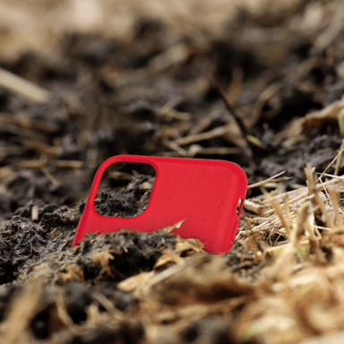 Coque antibactérienne Vegan bio en bandoulière pour Apple iPhone 11, Rouge écarlate