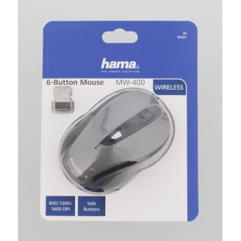 Souris sans fil HAMA 6 boutons MW-600, USB-C/USB-A, noir