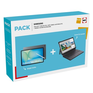 Tablette Samsung Galaxy Tab S10 FE+ 13,1'' 128 Go avec clavier Book Cover Anthracite