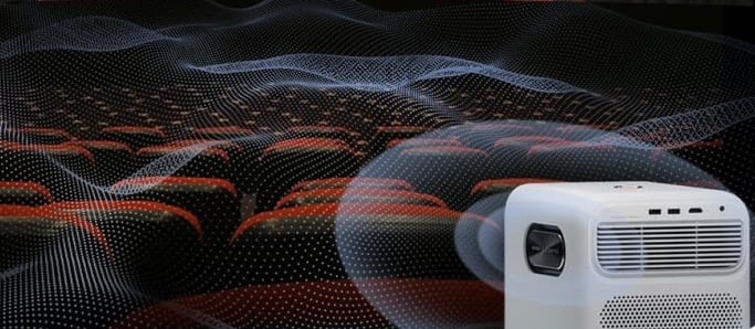 WANBO MOZART 1 proyector de película 1000 lúmenes ANSI 1920 x 1080 Pixeles Azul, Blanco